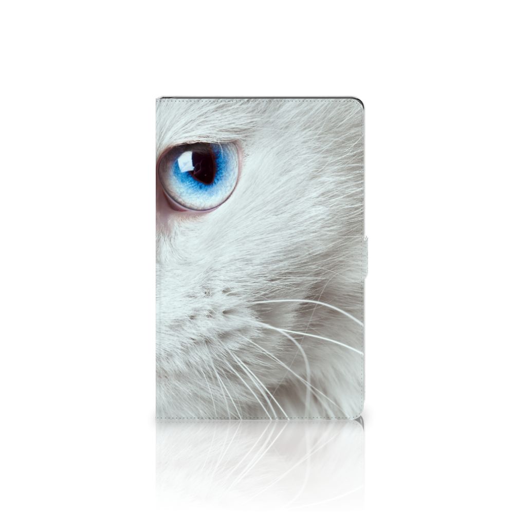 Samsung Galaxy Tab A7 (2020) Flip Case Witte Kat