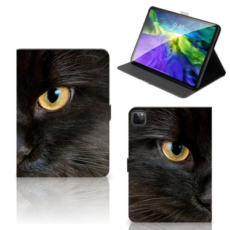 iPad Pro 11 2020/2021/2022 Flip Case Zwarte Kat