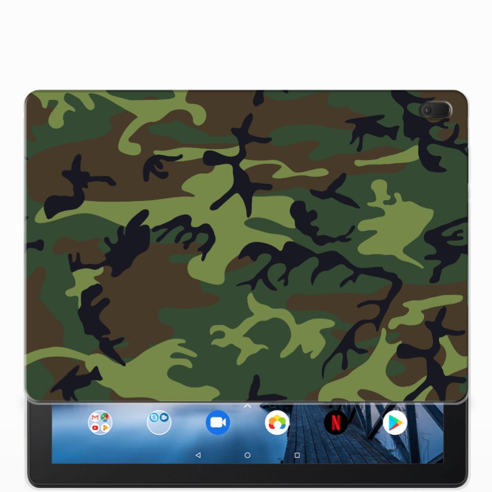 Lenovo Tab E10 Tablethoesje Design Army Dark