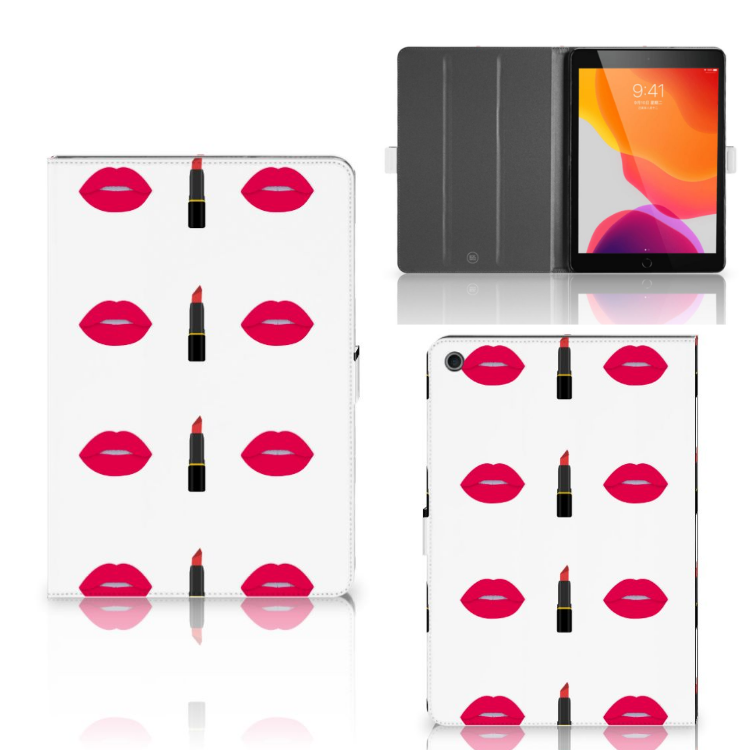 Apple iPad 10.2 (2019) Tablet Hoes Lipstick Kiss