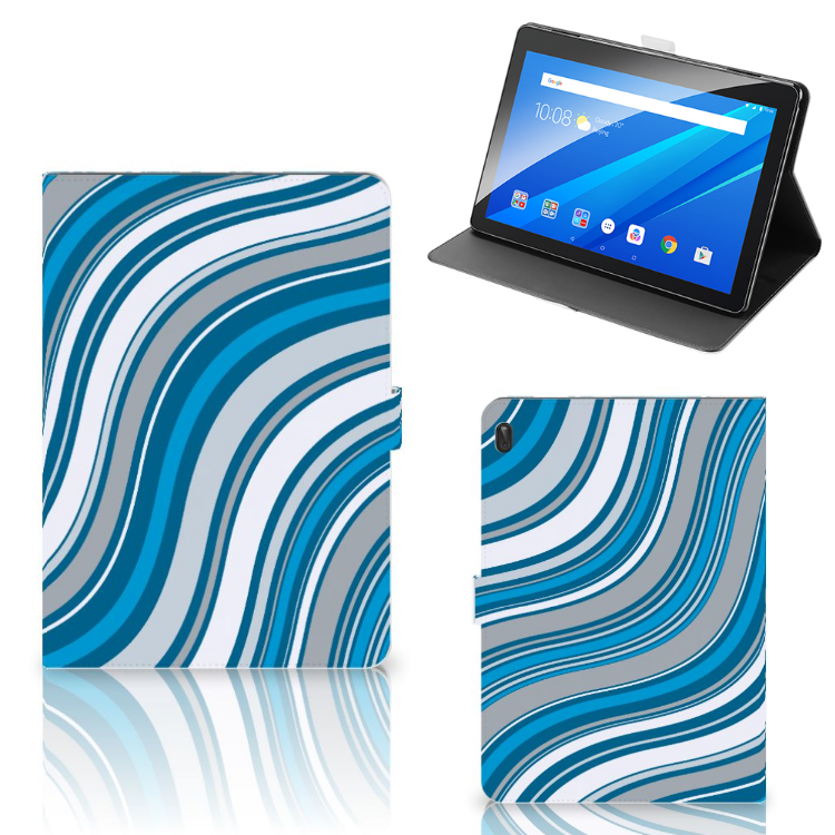 Lenovo Tab E10 Tablet Hoes Waves Blue
