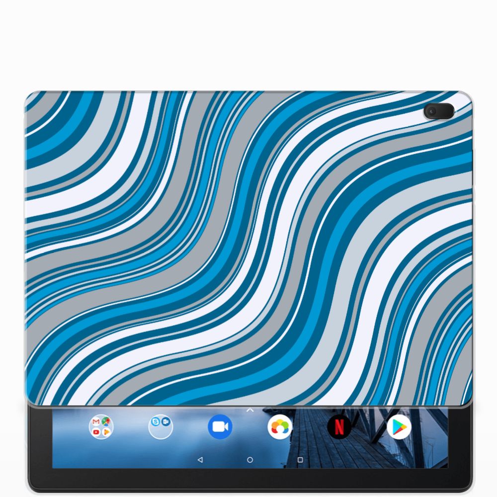 Lenovo Tab E10 Tablethoesje Design Waves Blue