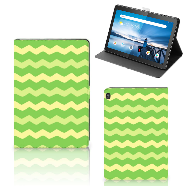 Lenovo Tablet M10 Tablet Hoes Waves Green