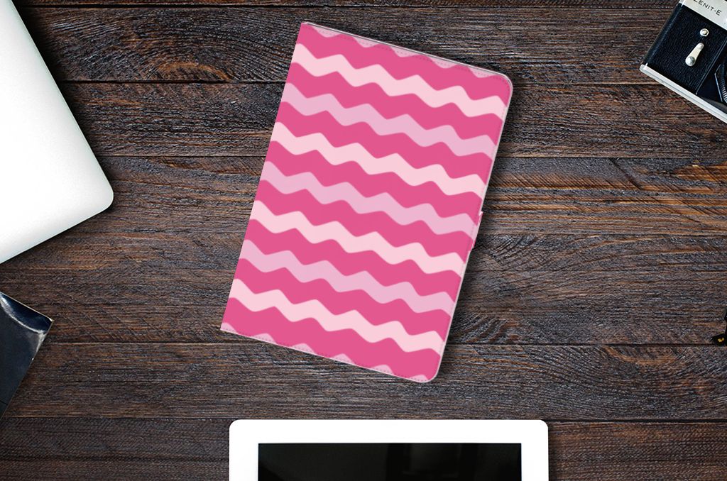 iPad 10.2 2019 | iPad 10.2 2020 | 10.2 2021 Tablet Hoes Waves Pink