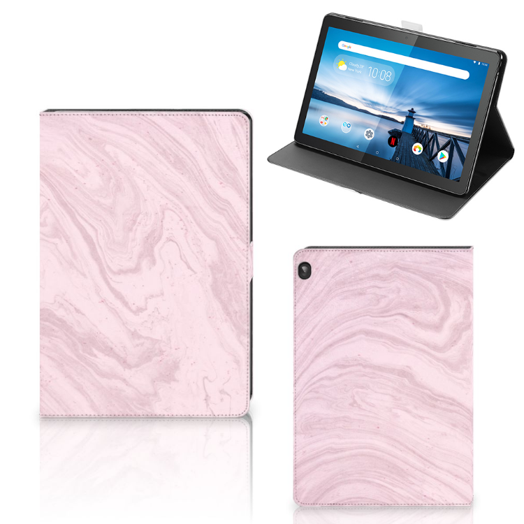 Lenovo Tablet M10 Leuk Tablet hoesje  Marble Pink - Origineel Cadeau Vriendin