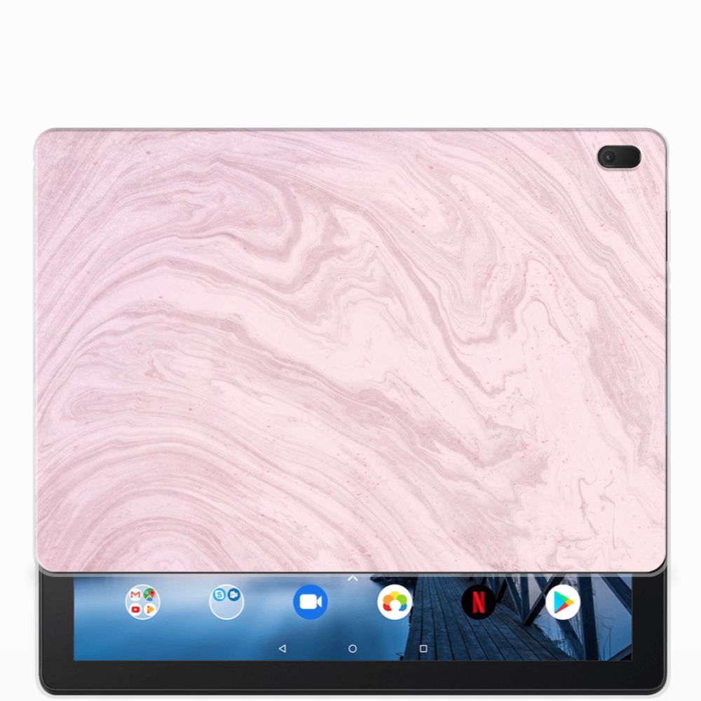 Lenovo Tab E10 Tablethoesje Marble Pink