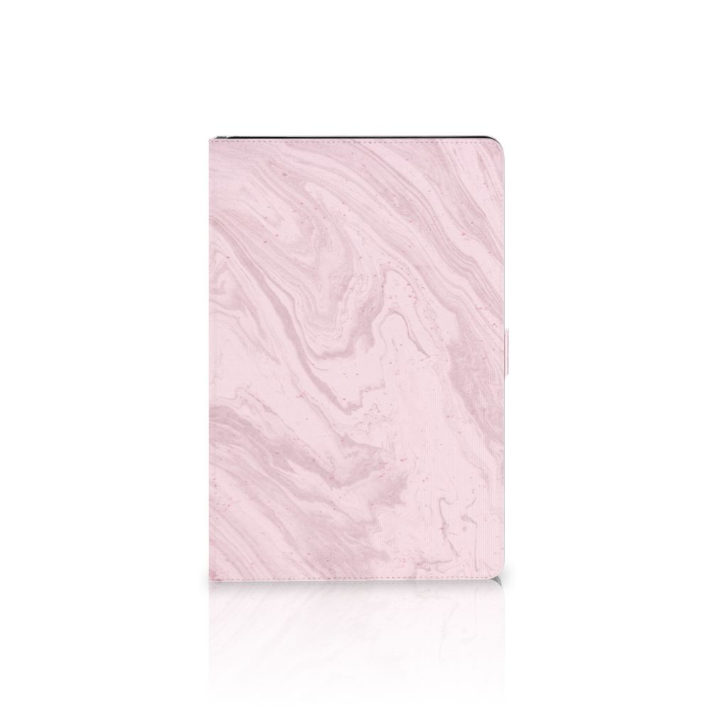 Samsung Galaxy Tab S7 FE | S7+ | S8+ Leuk Tablet hoesje  Marble Pink - Origineel Cadeau Vriendin
