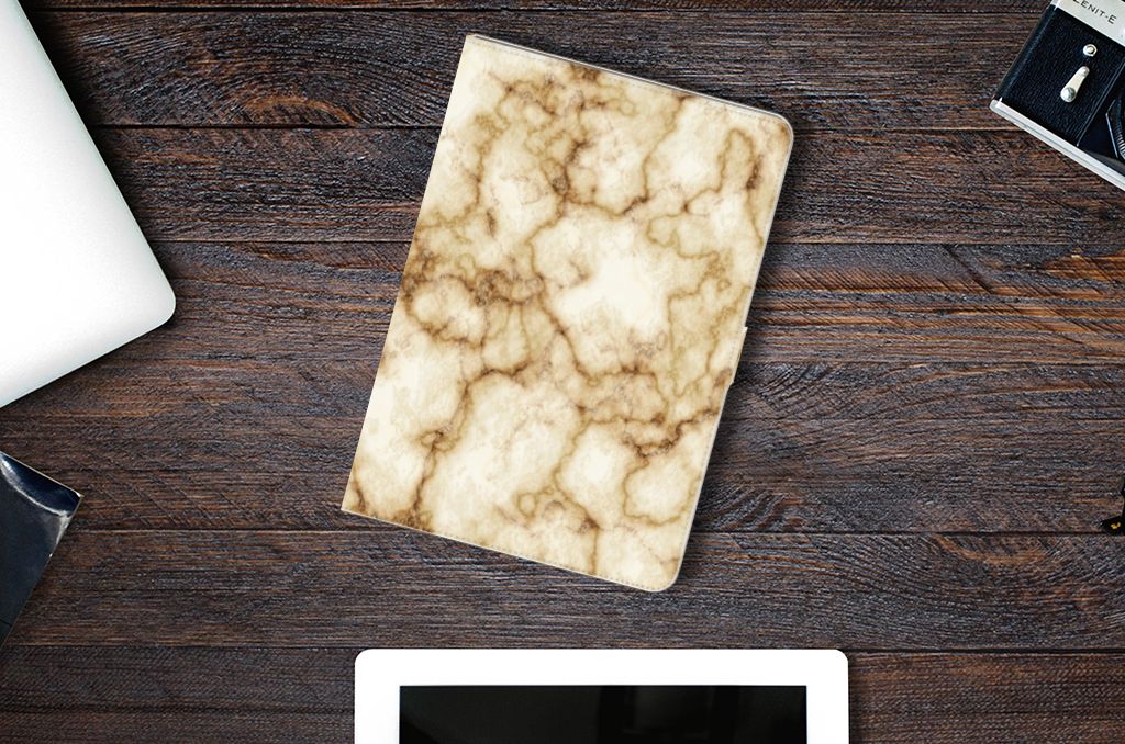 iPad 10.2 2019 | iPad 10.2 2020 | 10.2 2021 Leuk Tablet hoesje  Marmer Goud