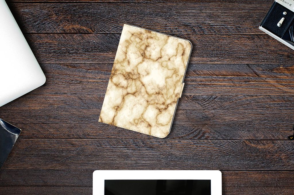 iPad Mini 6 (2021) Leuk Tablet hoesje  Marmer Goud