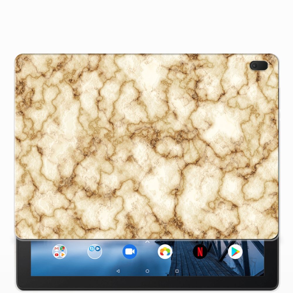 Lenovo Tab E10 Tablet Back Cover Marmer Goud
