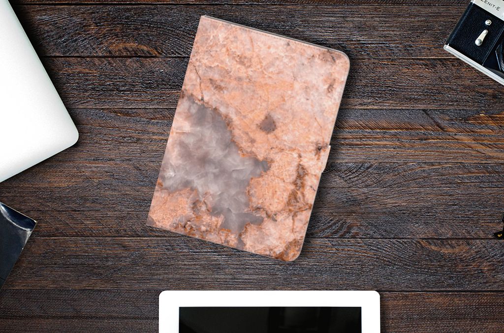 iPad Pro 11 2020/2021/2022 Leuk Tablet hoesje  Marmer Oranje