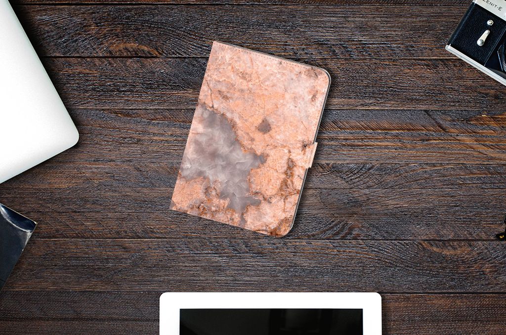 iPad Mini 6 (2021) Leuk Tablet hoesje  Marmer Oranje