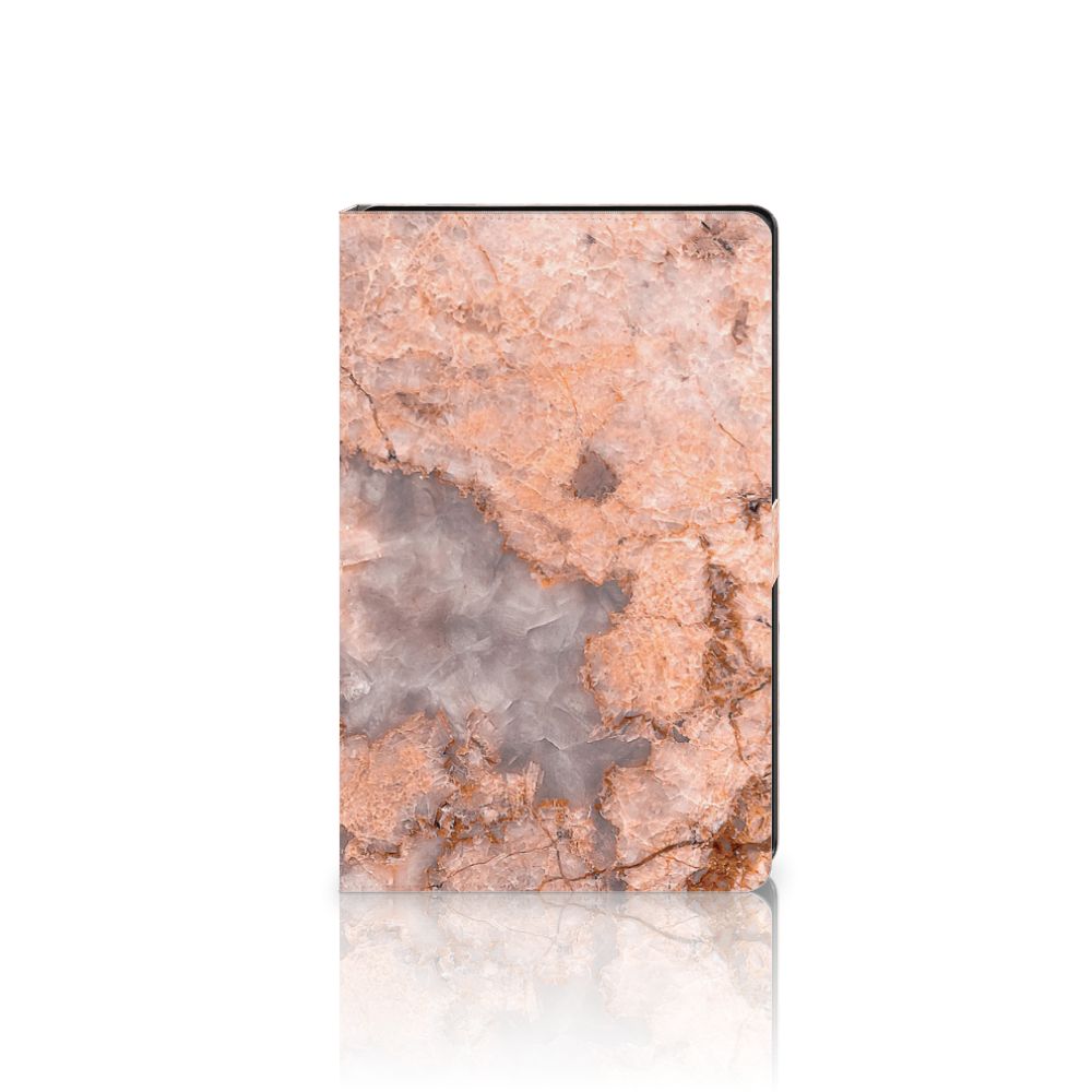 Samsung Galaxy Tab A8 2021/2022 Leuk Tablet hoesje  Marmer Oranje