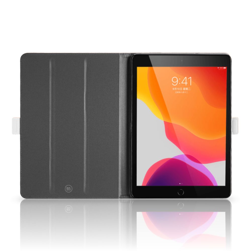 iPad 10.2 2019 | iPad 10.2 2020 | 10.2 2021 Leuk Tablet hoesje  Marmer Oranje