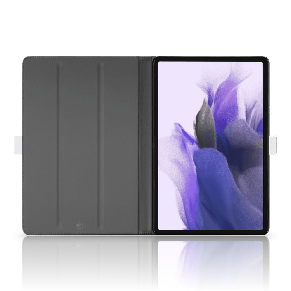 Samsung Galaxy Tab S7 FE | S7+ | S8+ Leuk Tablet hoesje  Marmer Zwart - Origineel Cadeau Vader