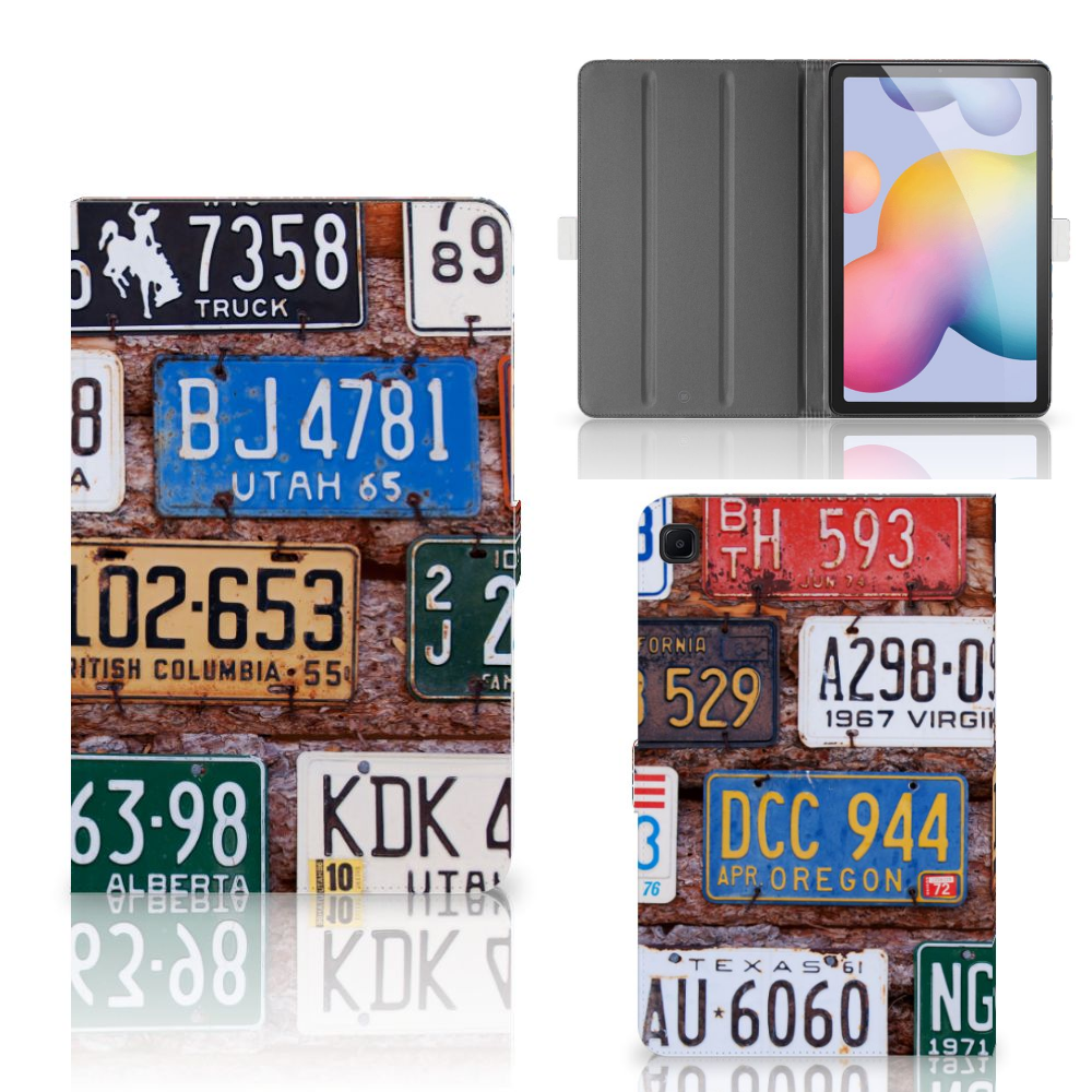 Samsung Galaxy Tab S6 Lite | S6 Lite (2022) Tablet Hoesje met foto Kentekenplaten