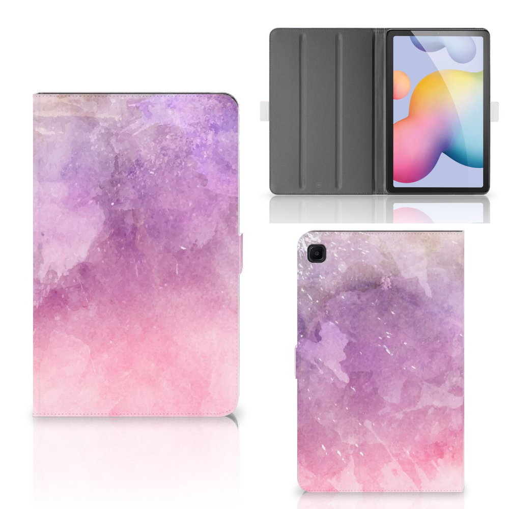Hoes Samsung Galaxy Tab S6 Lite | S6 Lite (2022) Pink Purple Paint