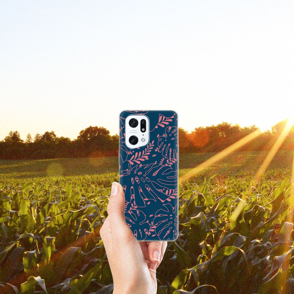 OPPO Find X5 Pro TPU Case Palm Leaves