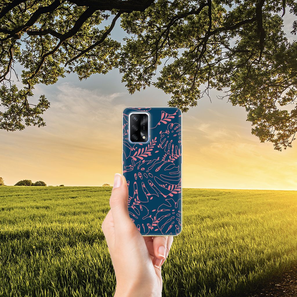 OPPO A74 4G TPU Case Palm Leaves