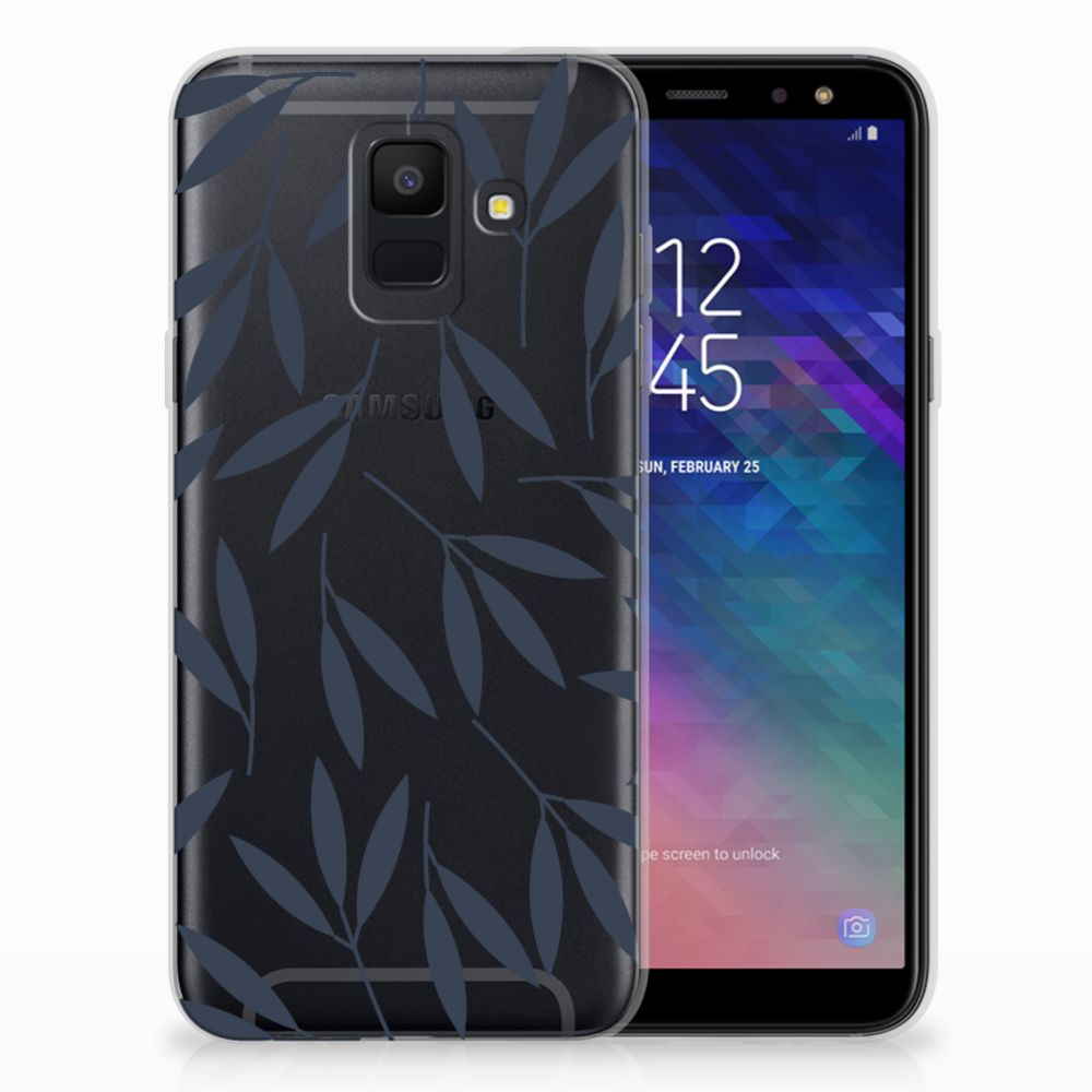Samsung Galaxy A6 (2018) TPU Case Leaves Blue