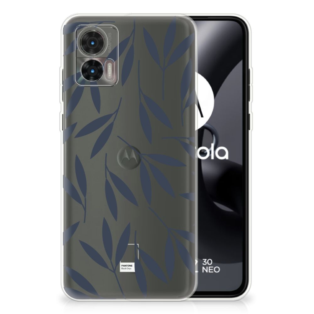 Motorola Edge 30 Neo TPU Case Leaves Blue