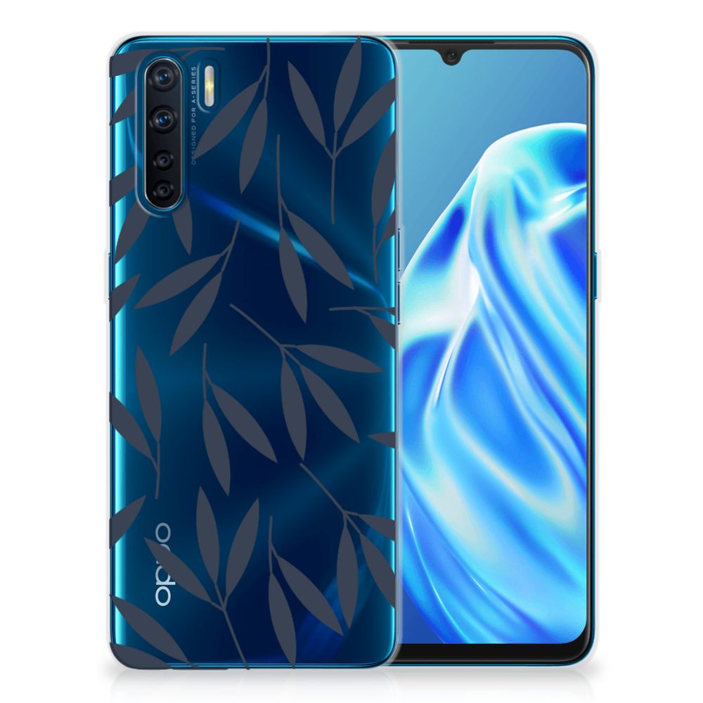 OPPO A91 TPU Case Leaves Blue