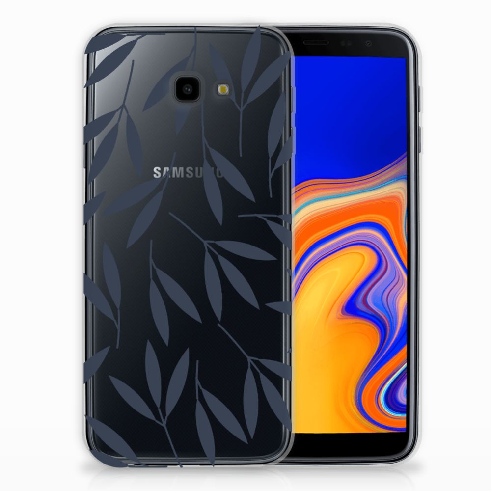 Samsung Galaxy J4 Plus (2018) TPU Case Leaves Blue