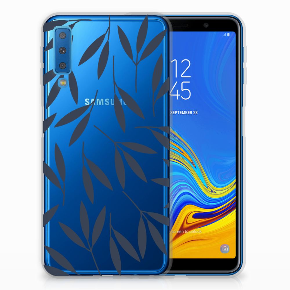 Samsung Galaxy A7 (2018) TPU Case Leaves Blue