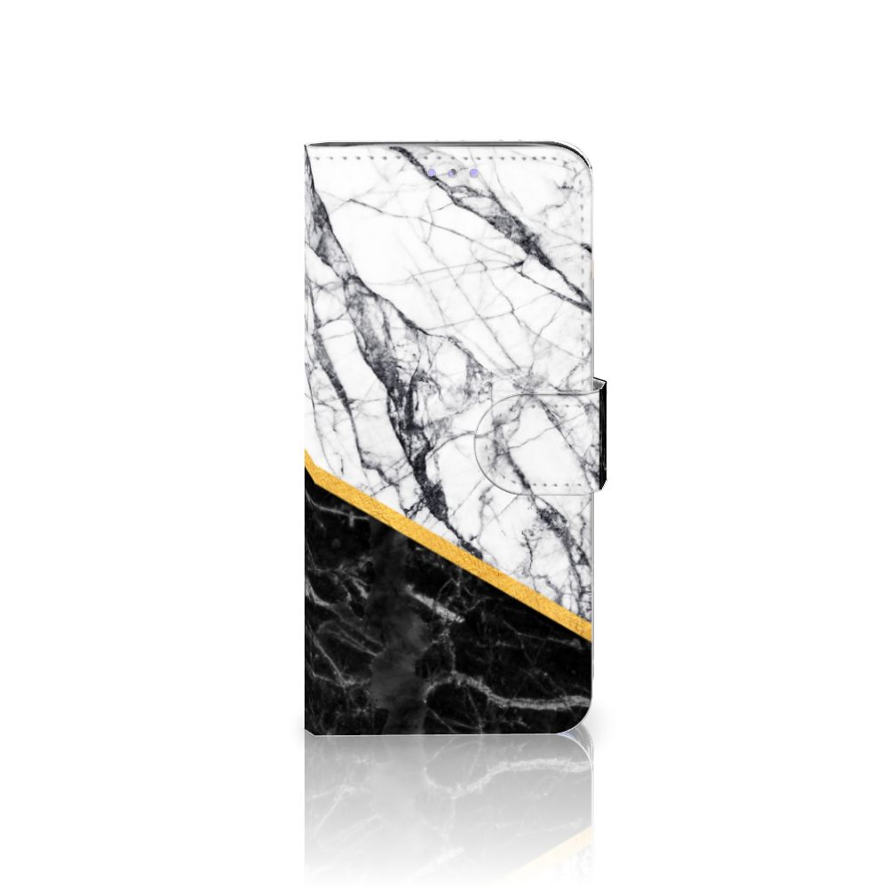 Samsung Galaxy S20 Bookcase Marmer Wit Zwart - Origineel Cadeau Man