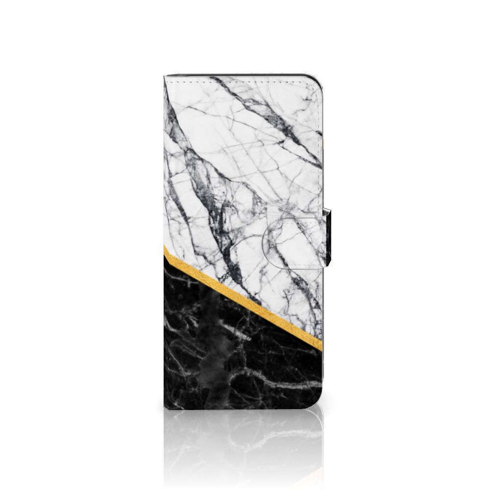 Samsung Galaxy A53 Bookcase Marmer Wit Zwart - Origineel Cadeau Man