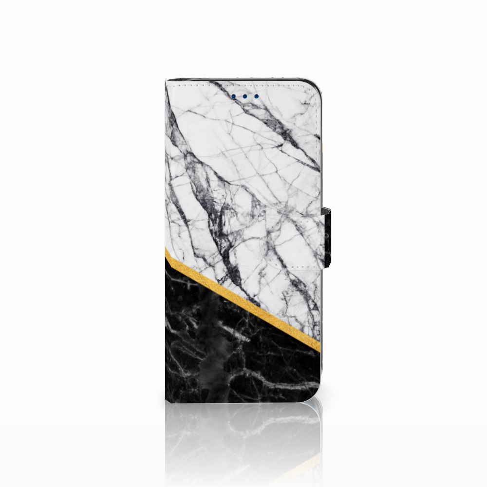 Samsung Galaxy S8 Bookcase Marmer Wit Zwart - Origineel Cadeau Man