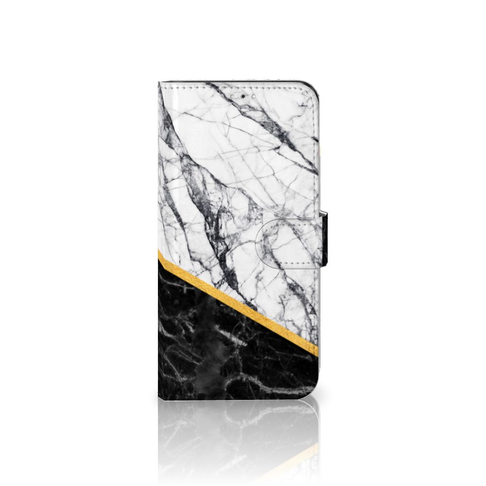 Samsung Galaxy A33 5G Bookcase Marmer Wit Zwart - Origineel Cadeau Man