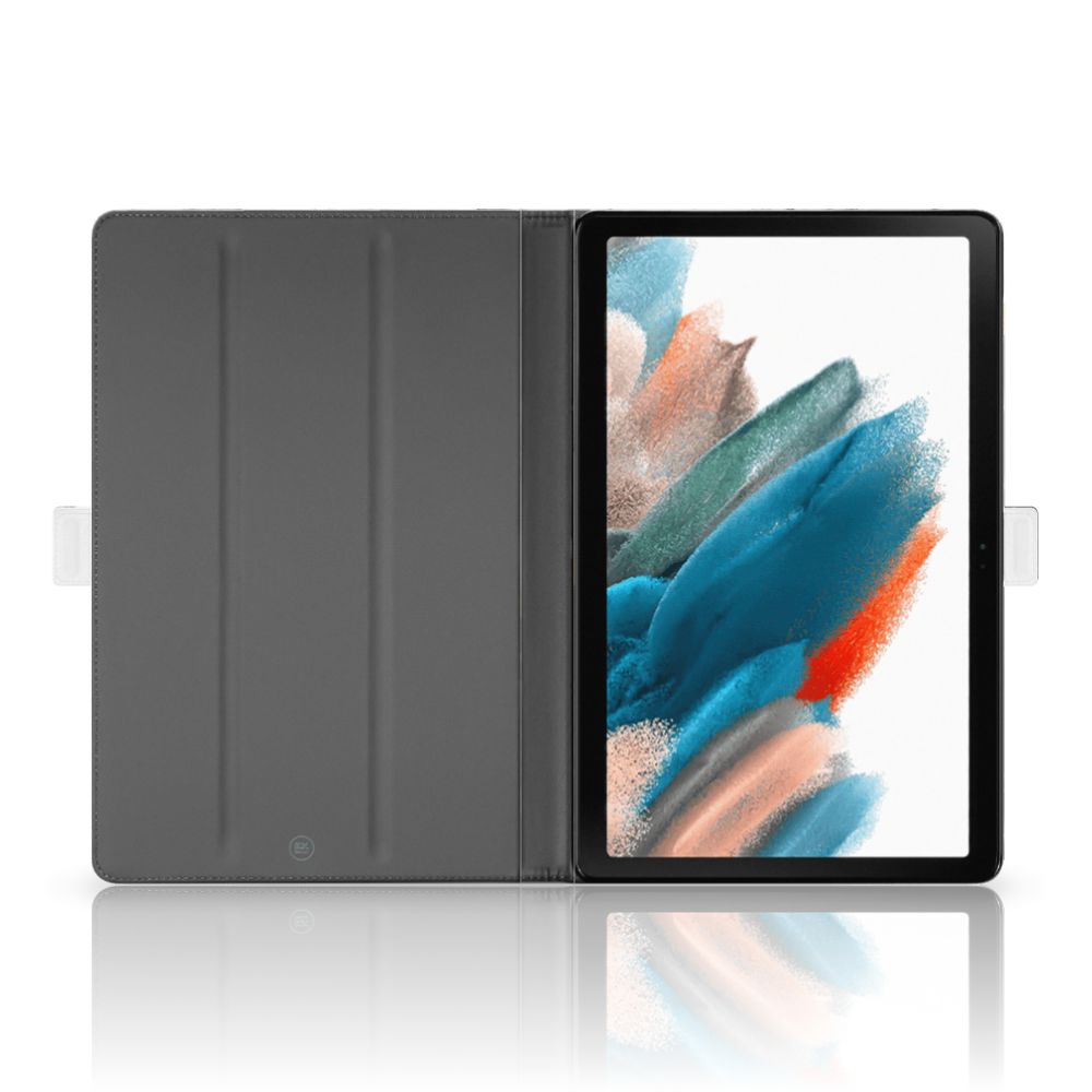 Samsung Galaxy Tab A8 2021/2022 Leuk Tablet hoesje  Marmer Wit Zwart - Origineel Cadeau Man