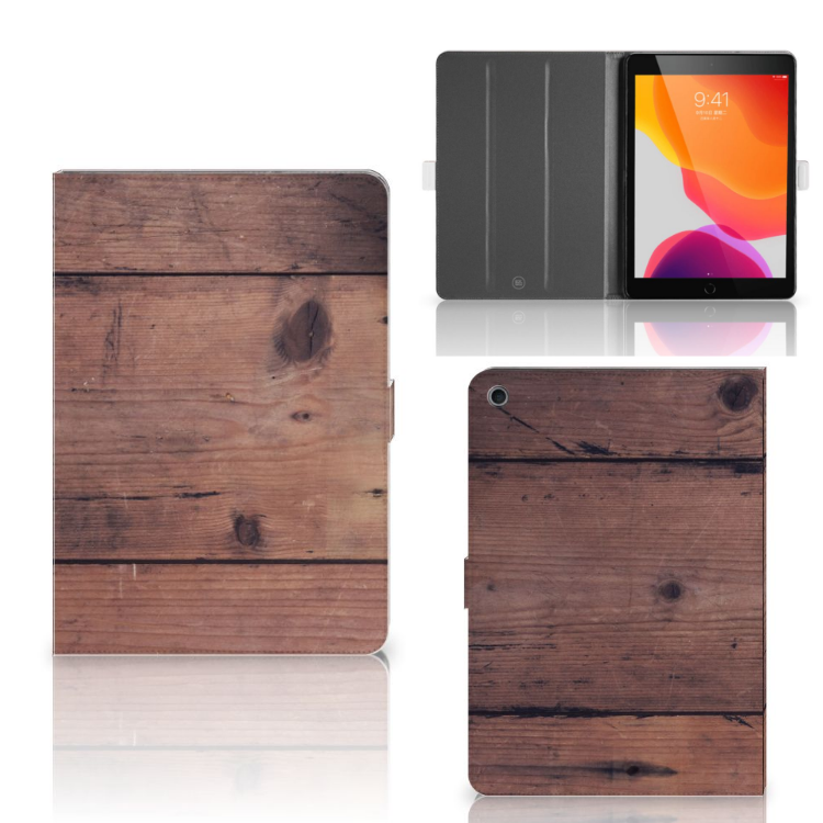 iPad 10.2 2019 | iPad 10.2 2020 | 10.2 2021 Tablet Book Cover Old Wood