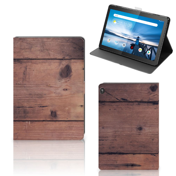 Lenovo Tablet M10 Tablet Book Cover Old Wood