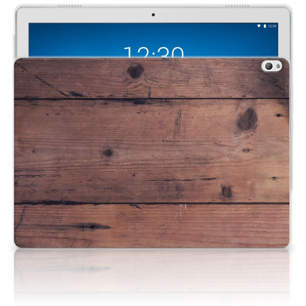 Lenovo Tab P10 Silicone Tablet Hoes Old Wood