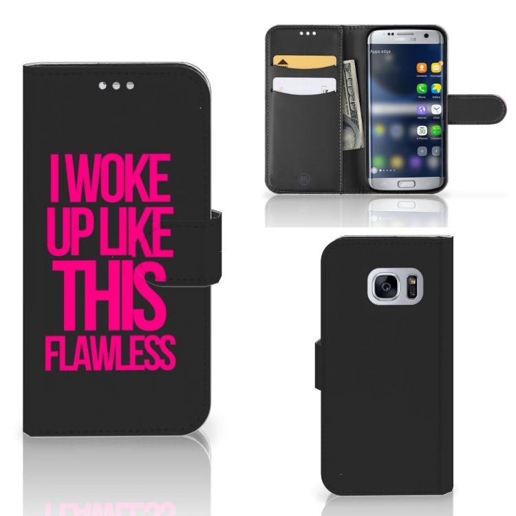 Samsung Galaxy S7 Hoesje met naam Woke Up - Origineel Cadeau Zelf Maken