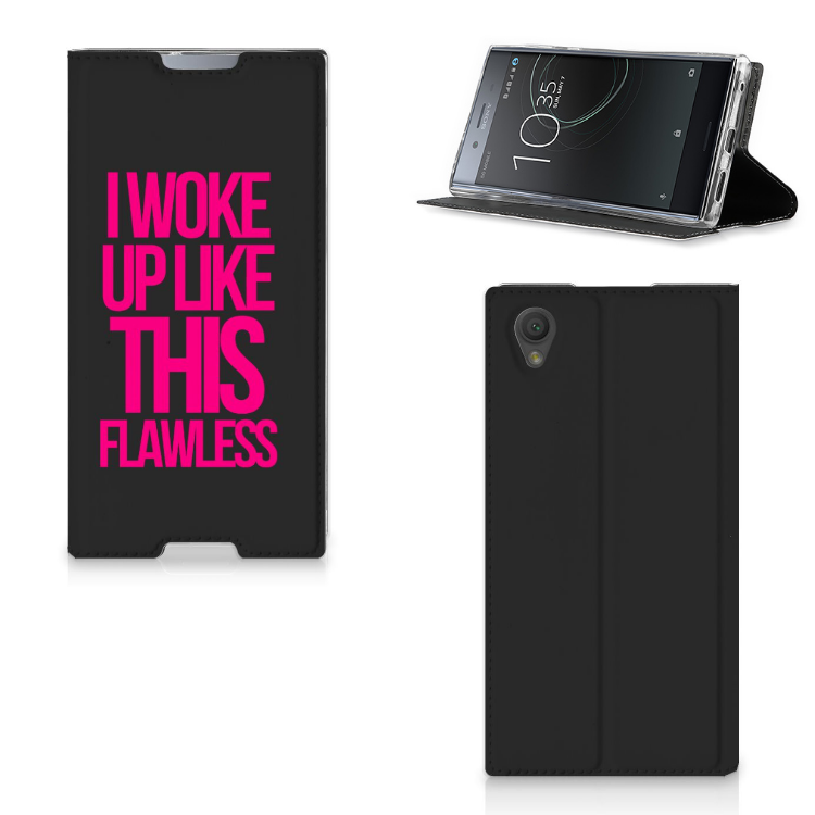 Sony Xperia L1 Hoesje met tekst Woke Up - Origineel Cadeau Zelf Maken
