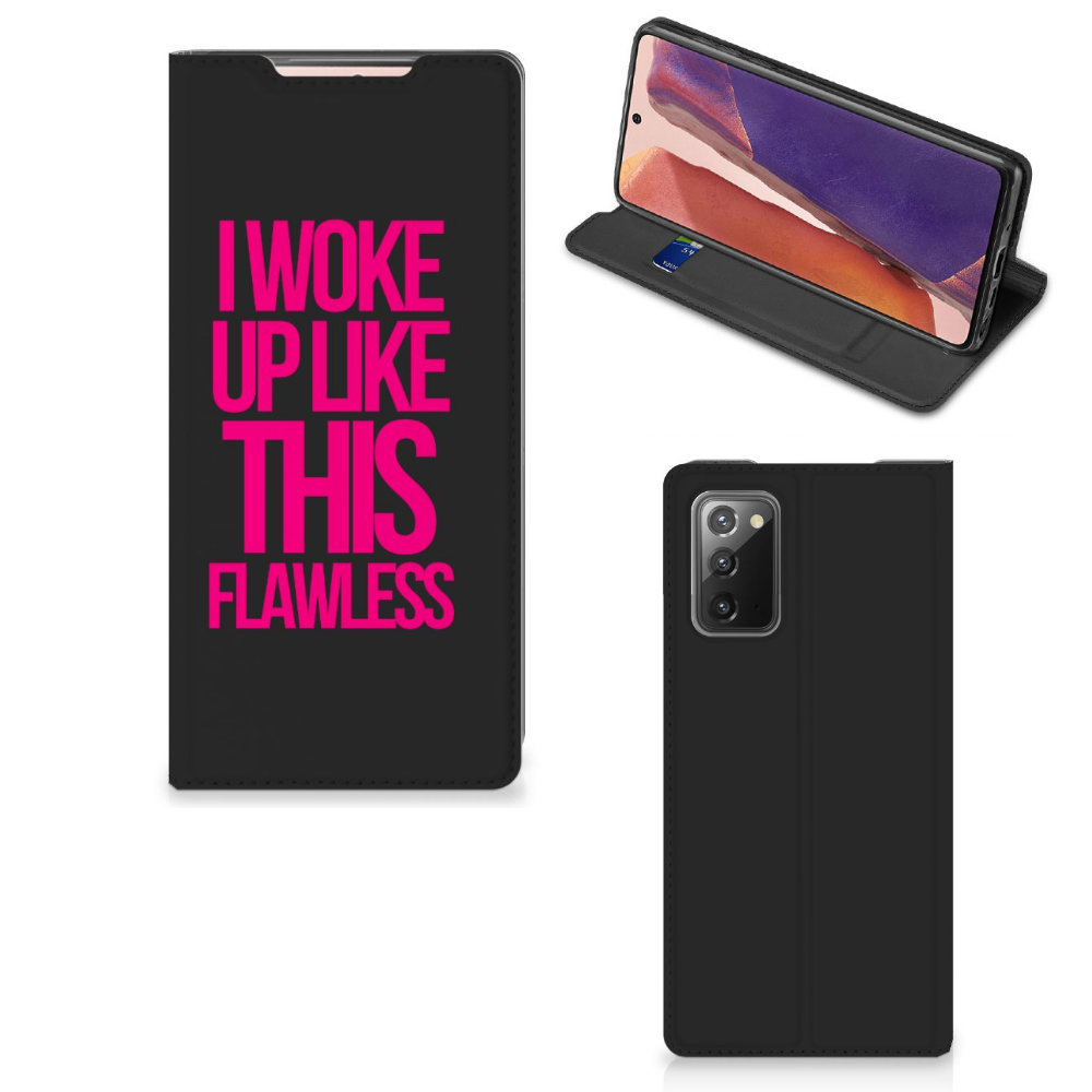 Samsung Galaxy Note20 Hoesje met tekst Woke Up - Origineel Cadeau Zelf Maken