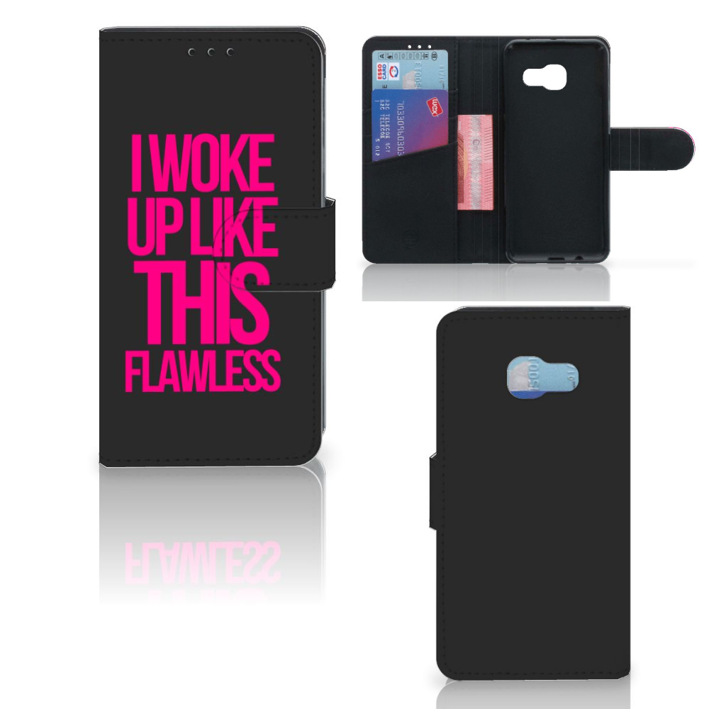 Samsung Galaxy A3 2017 Hoesje met naam Woke Up - Origineel Cadeau Zelf Maken