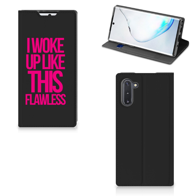 Samsung Galaxy Note 10 Hoesje met tekst Woke Up - Origineel Cadeau Zelf Maken
