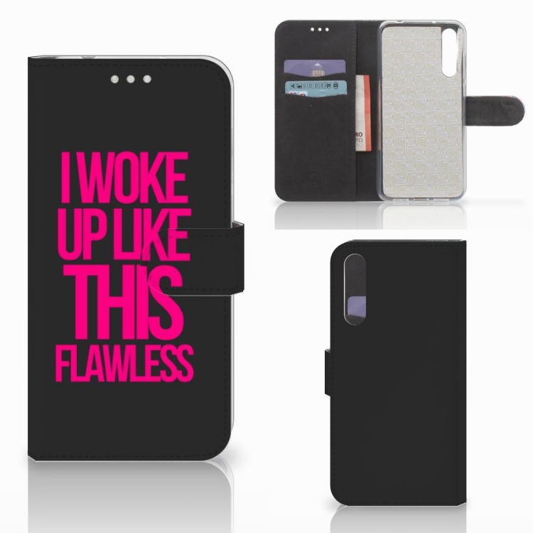 Huawei P20 Pro Hoesje met naam Woke Up - Origineel Cadeau Zelf Maken
