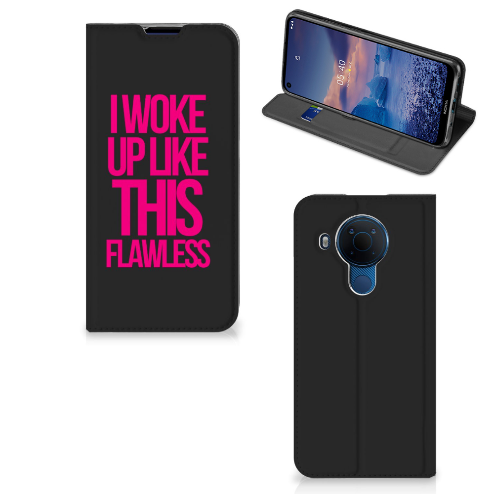 Nokia 5.4 Hoesje met tekst Woke Up - Origineel Cadeau Zelf Maken