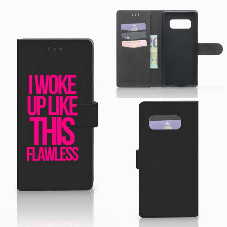 Samsung Galaxy Note 8 Hoesje met naam Woke Up - Origineel Cadeau Zelf Maken