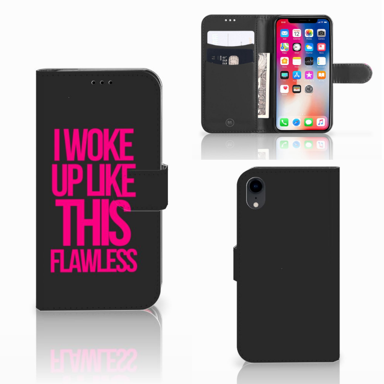 Apple iPhone Xr Hoesje met naam Woke Up - Origineel Cadeau Zelf Maken