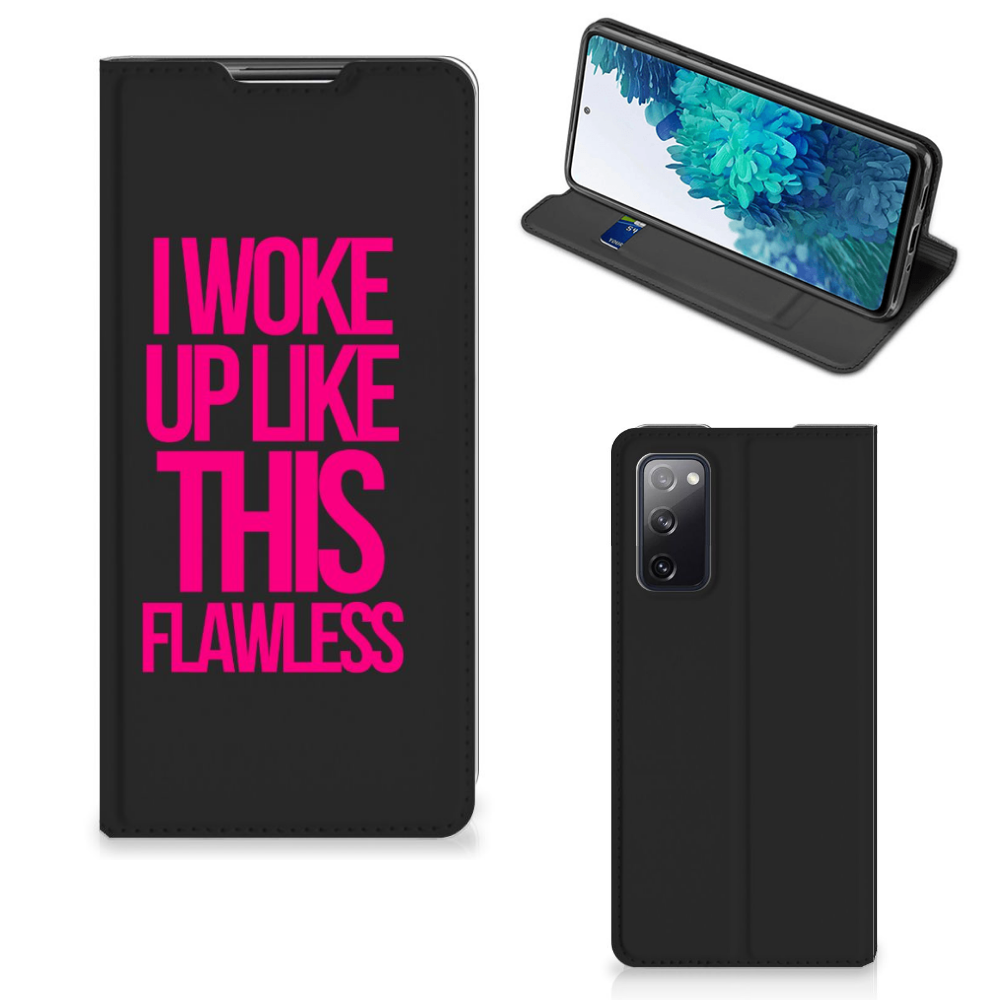 Samsung Galaxy S20 FE Hoesje met tekst Woke Up - Origineel Cadeau Zelf Maken