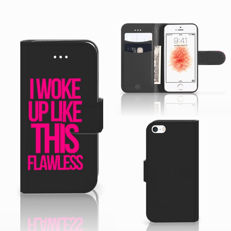 Apple iPhone 5 | 5s | SE Hoesje met naam Woke Up - Origineel Cadeau Zelf Maken