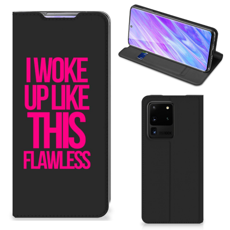 Samsung Galaxy S20 Ultra Hoesje met tekst Woke Up - Origineel Cadeau Zelf Maken