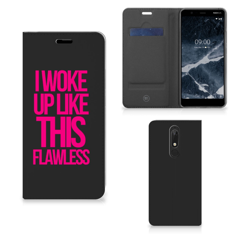 Nokia 5.1 (2018) Hoesje met tekst Woke Up - Origineel Cadeau Zelf Maken
