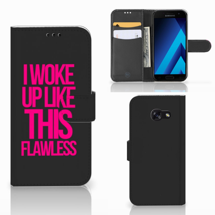 Samsung Galaxy A5 2017 Hoesje met naam Woke Up - Origineel Cadeau Zelf Maken